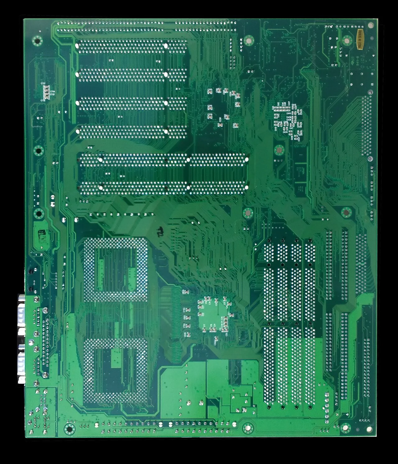 Circuits and connections on a computer board