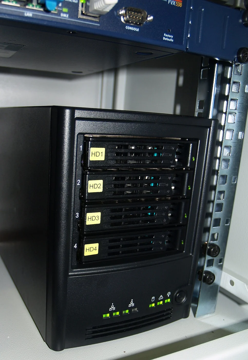 Computing equipment with drives and storage components